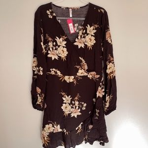 Xhilaration Long Sleeve Floral Dress Sz L NWT